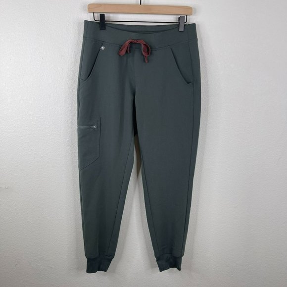 Figs Pants - Figs Womens Jogger Scrub Pants Technical Collection Size S Green Pockets Zippers